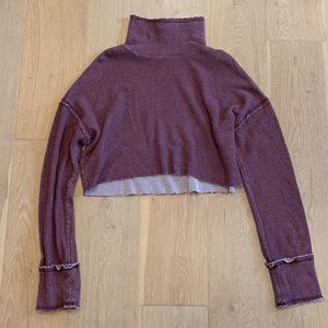 Maroon cropped sweater